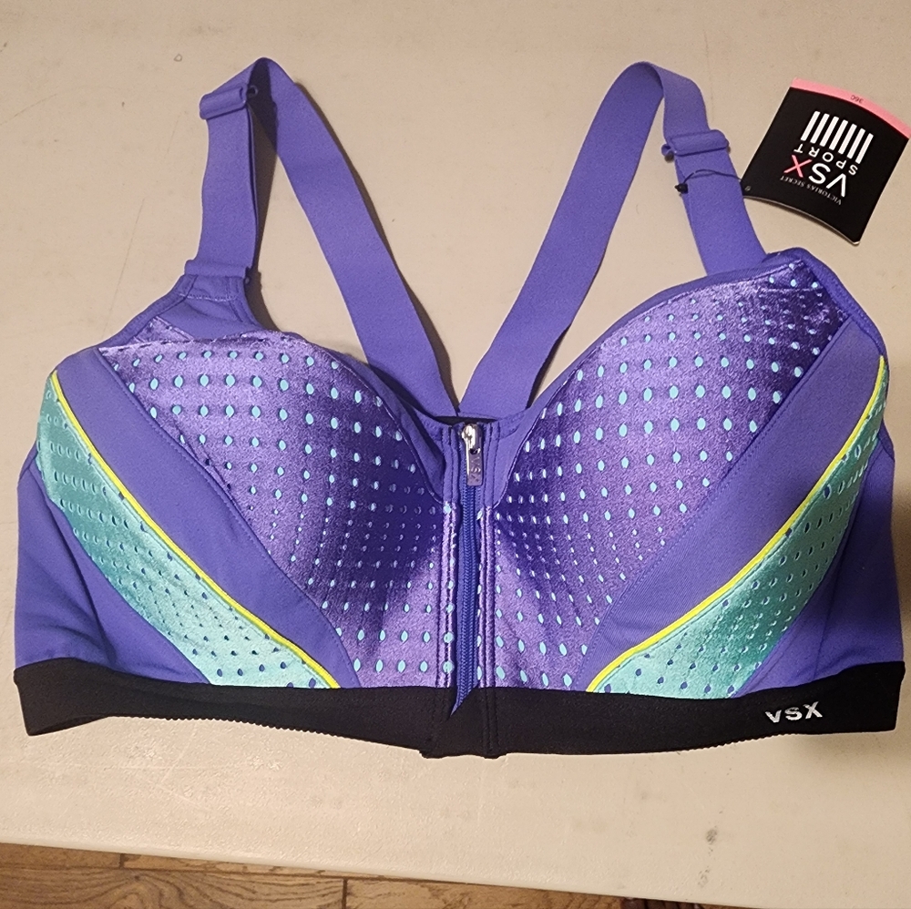 VSX Women's Purple and Blue Sports Bra